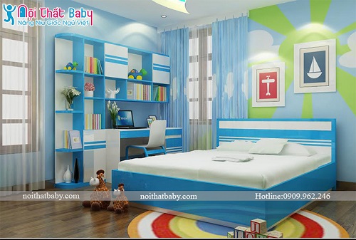 Phòng ngủ bé trai màu xanh dương - BBT41